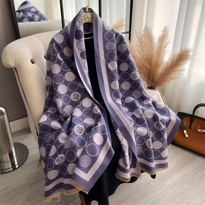 Cashmere Scarf for Women Thick Warm Winter Blanket Brand Female Luxury Quality Shawl Wrap Bufanda 2024 Poncho Echarpe Pashmina - Madeinsea©