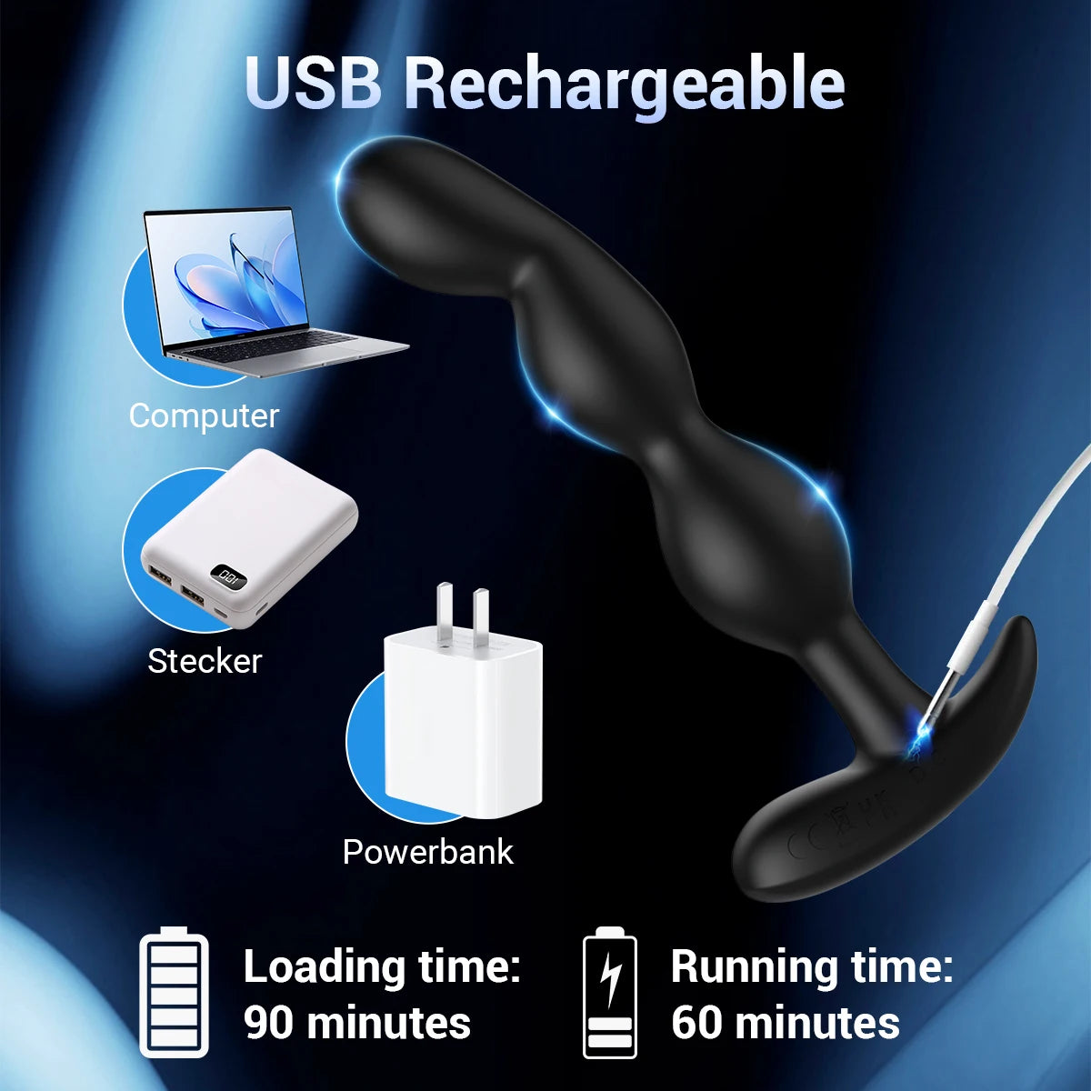 APP Control Anal Plug Vibrator Gay Anal Bead Butt Plug Stimulator Masturbation Penetration Butt Vibration Men Women Couples Toys