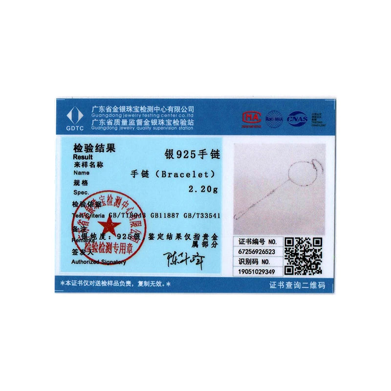 WOSTU 925 Sterling Silver Ring Chain Bracelet Star  White Gold Elegant Original for Women Adjustable Lucky Gift Fine Jewelry