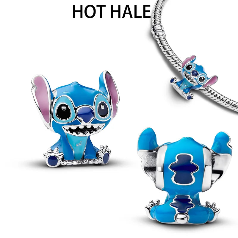 NEW in Charm Disney Cheshire Cat Charm beads Suitable for Original Women Stitch Bracelet Necklace Pendant Jewelry Holiday gifts
