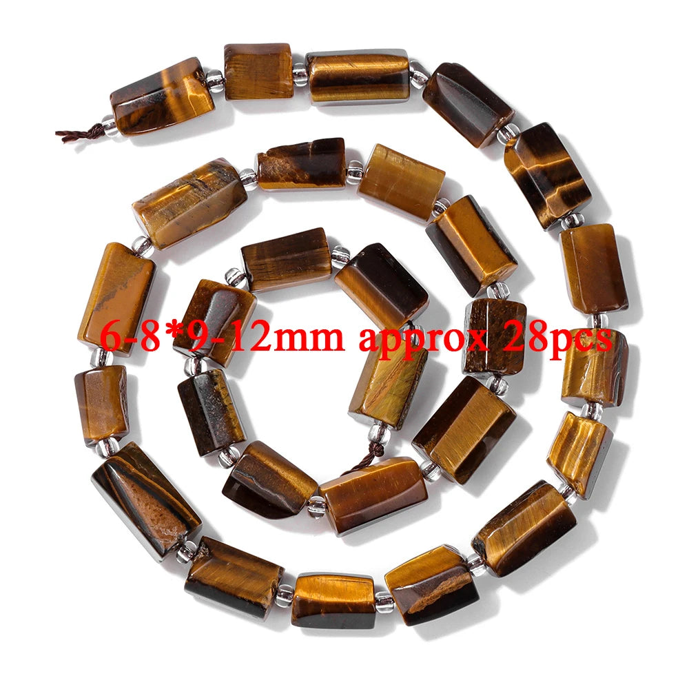 High Quality Yellow Tiger Eye Stone Beads Natural Round Heart Rondelle Cube Irregular Loose Spacer Bead For Jewelry Making DIY