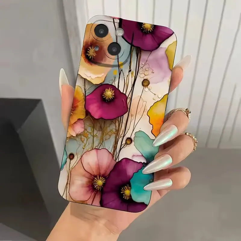 Vintage Floral Pattern Soft TPU Phone Case for Xiaomi Redmi Note 14 13 12 Pro Plus 5G 12S 11S 11 10 Redmi 14C 13C 12C 4G Cover