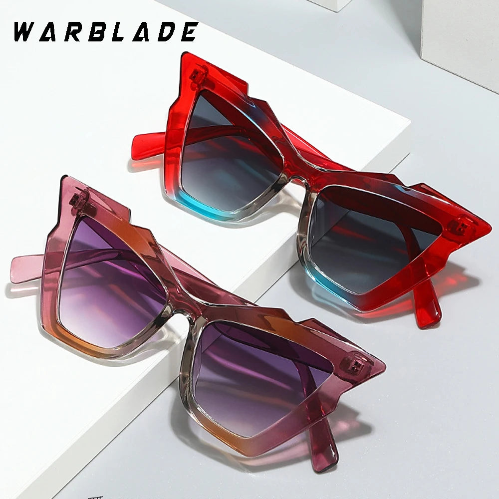 Oversized Cat Eye Sunglasses Women Big Frame New Luxury Brand Fashion Y2K Punk Sun Glasses For Ladies Retro Trendy Eyewear UV400