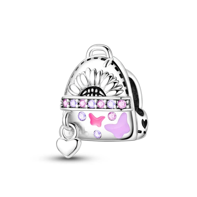 2024 Hot Sales 925 Sterling Silver Pink Charm Beads Pendent For Original Bracelets Charm Dangle Women Gril Jewelry Gifts