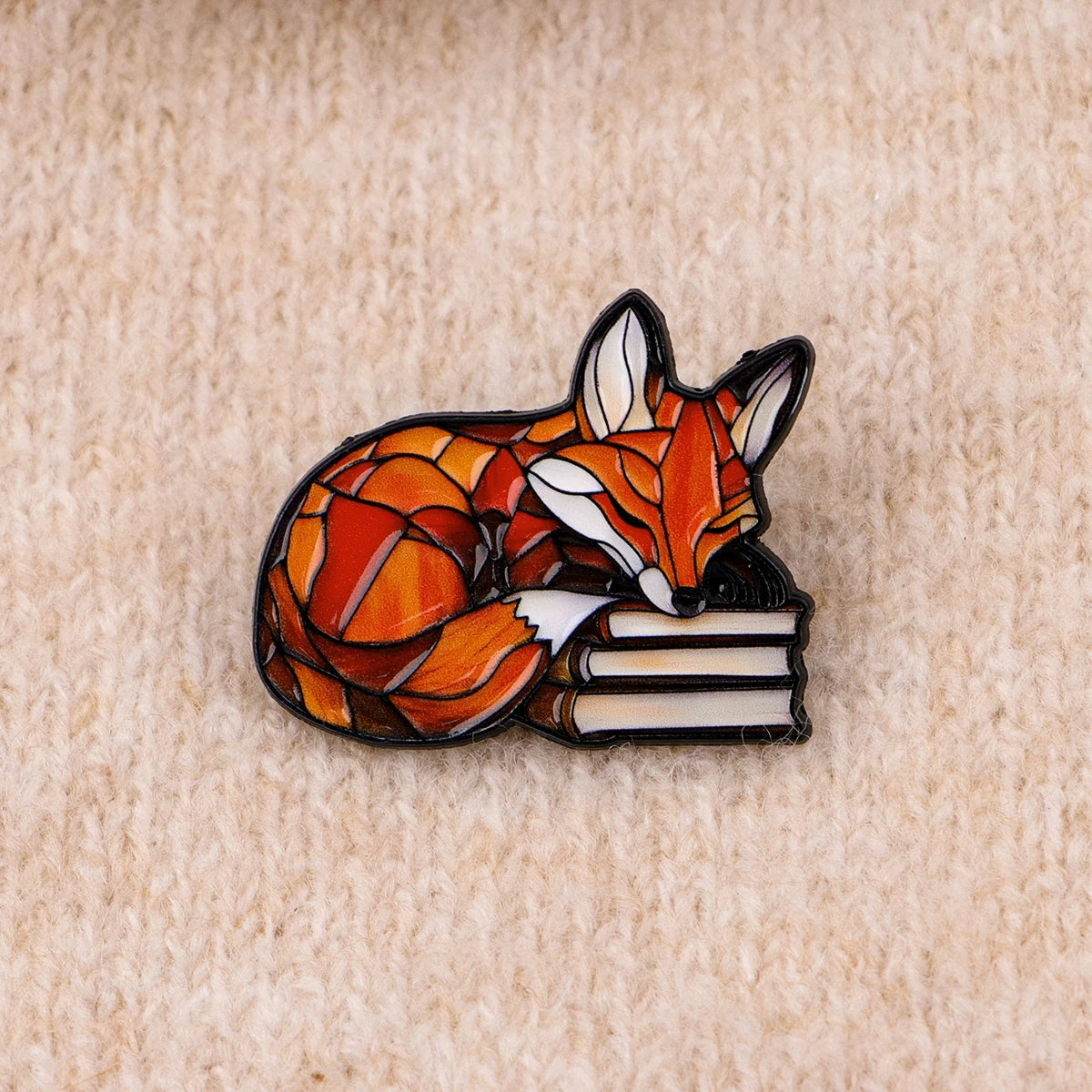Cute Fox Enamel Pin Book Brooches Lapel Pins Cartoon Badge on Backpack Clothing Accessories Animal Jewelry Friends Gifts - Madeinsea©