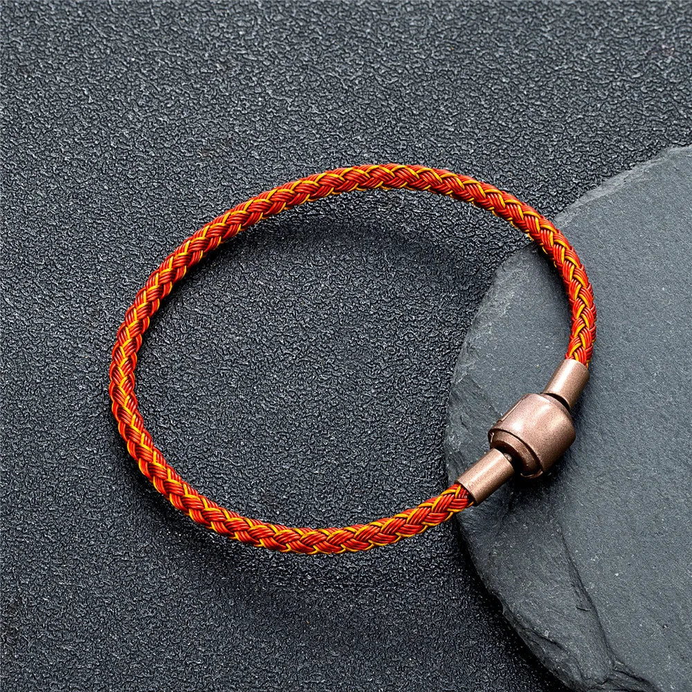 MKENDN DIY Simple Style Men Women Jewelry Non-fading Steel Wire Rope Bracelet Classic Cuff Charm Bracelet for Male Female Gifts