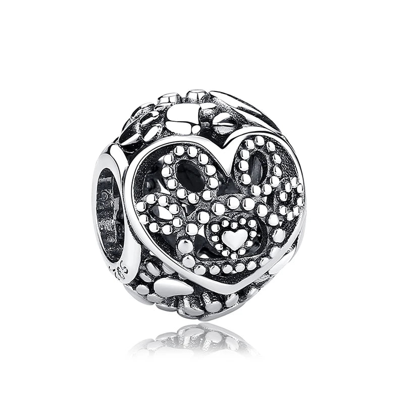 Original 925 Sterling Silver Charms Love Pets Dog Cat Paw Print Pendant Beads Fit Brand Bracelets Necklaces Women DIY Jewelry - Madeinsea©