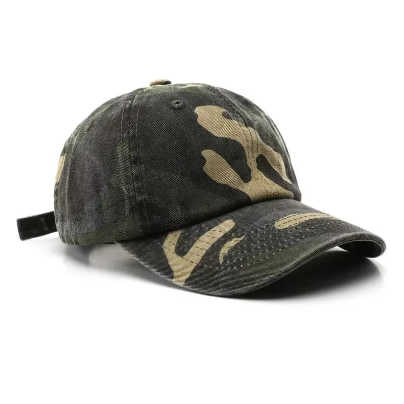 New Japanese Style Street Tide Brand Soft Top Camouflage Baseball Cap Female Face Little Wild Peaked Cap