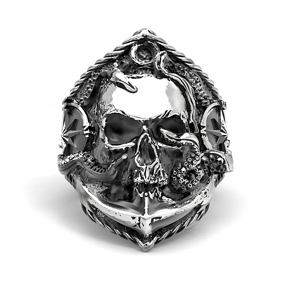 Gothic Men's Pirate Skull Ring