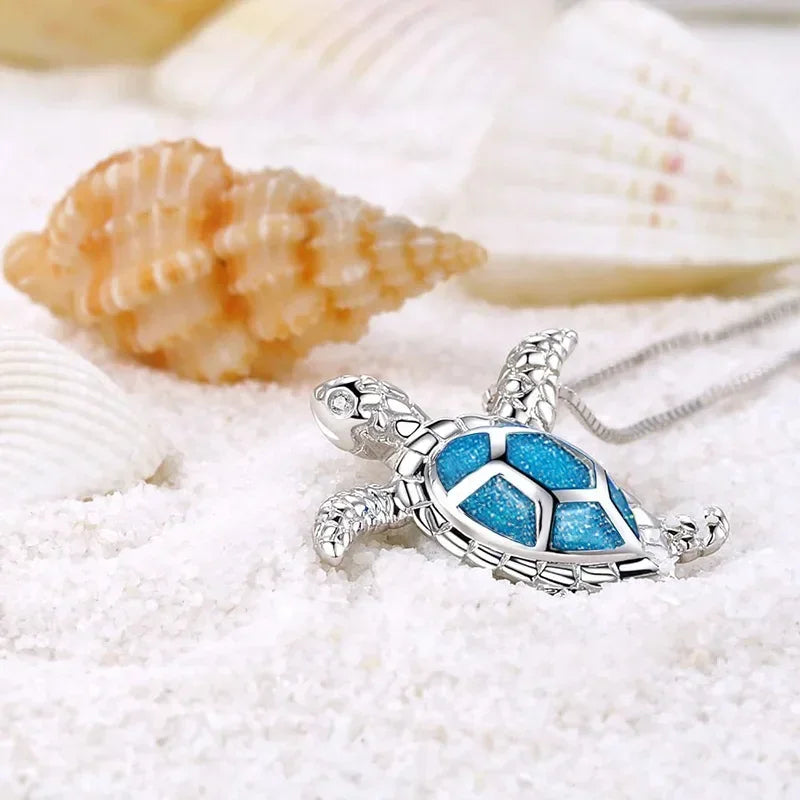 2025 New High End European and American Turtle Jewelry Handmade Enamel Cute Drip Oil Necklace Personalized Popular Pendant