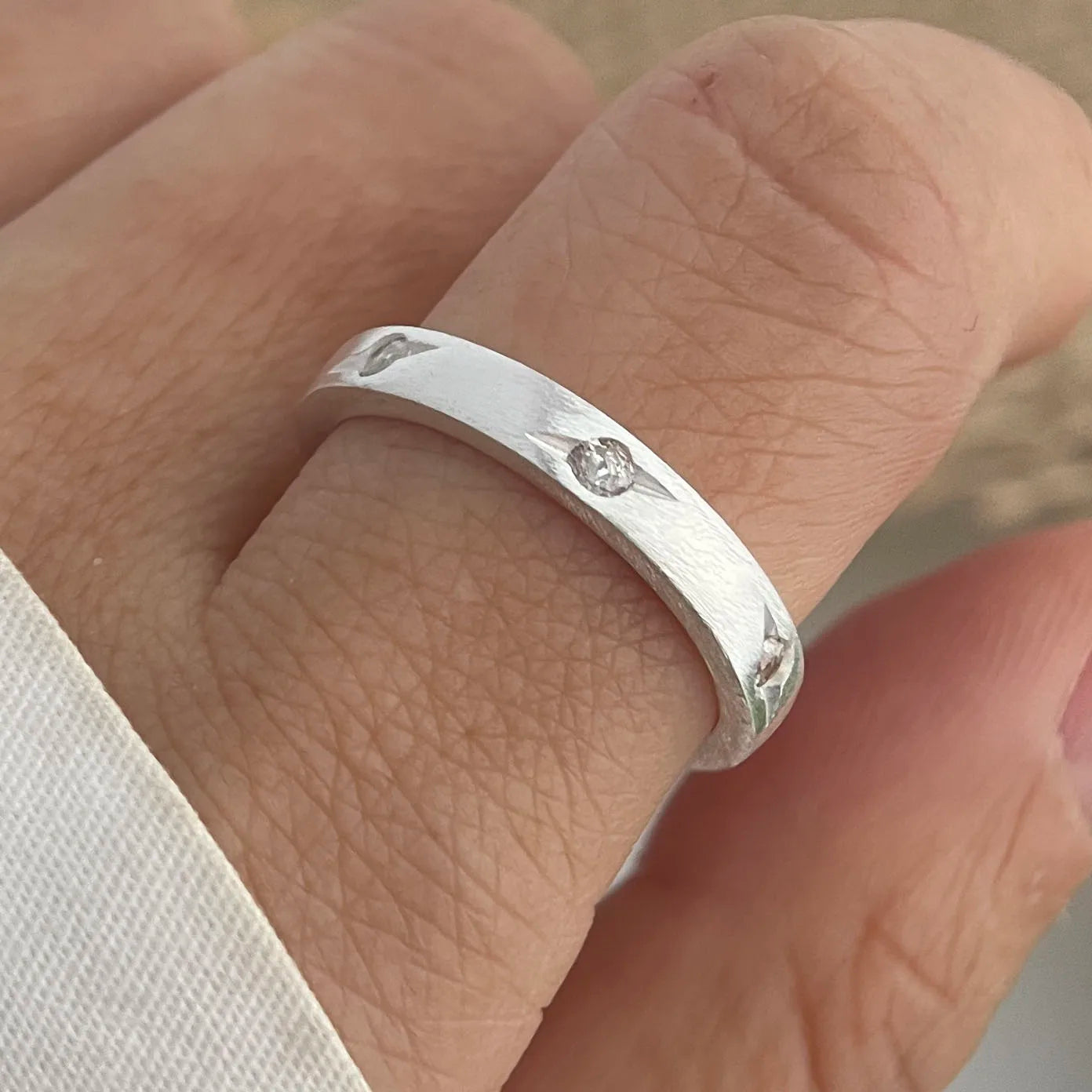 925 Sterling Silver Rings for Women Couple Minimalist Handmade Simple Round Line Ring Party Jewelry Gift Prevent Allergy