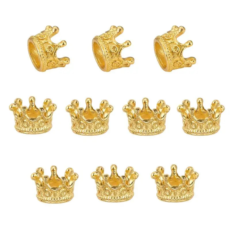 10pcs/20pcs Crown Charm Beads Connectors Charms End Beads Cap For DIY Jewelry Making Findings