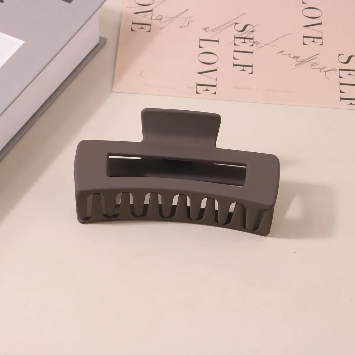 10.5CM Solid Hair Claw Elegant Hairpins Barrette Crab Hair Clips For Women Girls Korean Square Headwear Simple Hair Accessories