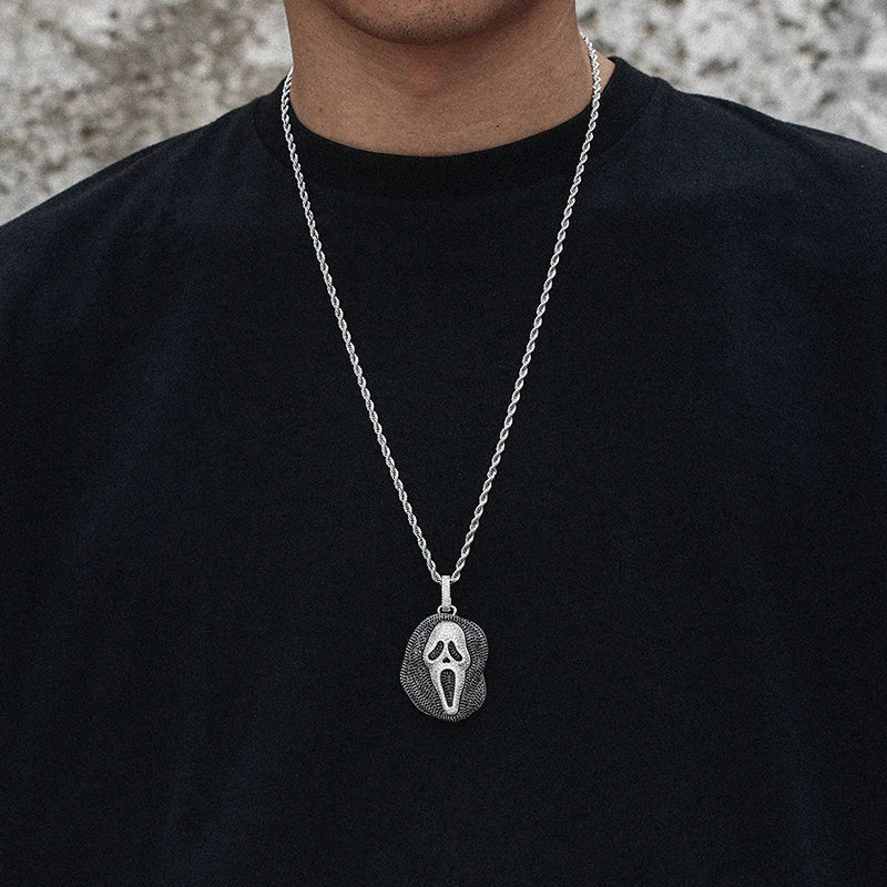 TUHE Unisex Ghost Black Moissanite 925 Pendant Iced Out Moissanite Gold Silver Color Charm Hip Hop Fine Jewelry
