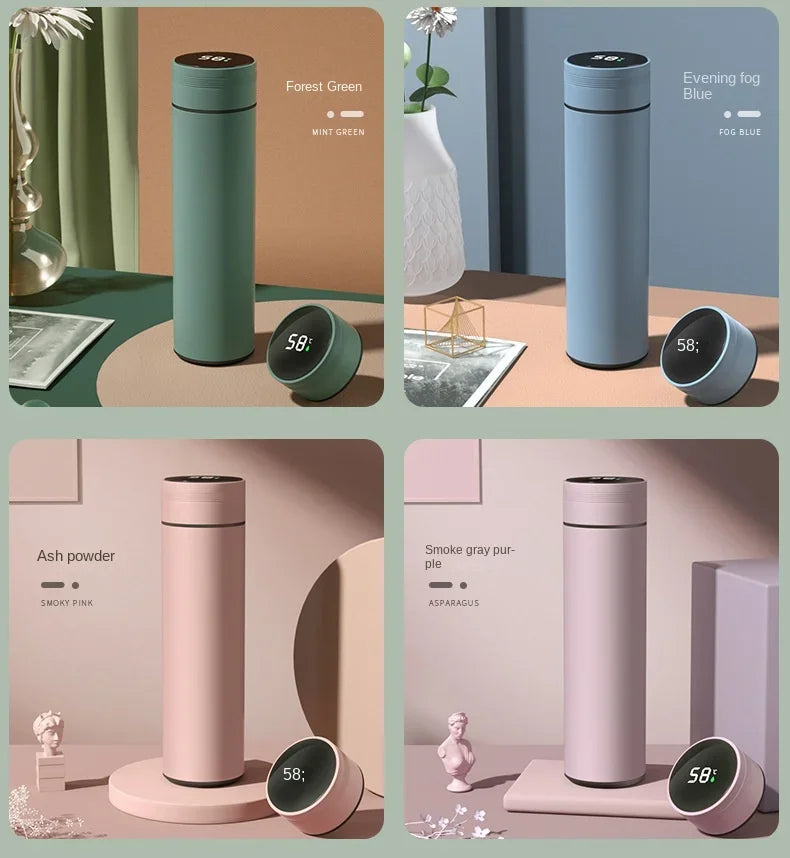Outdoor Smart Thermos Cup 304 Stainless Steel Smart Temperature Display Waterproof Double-wall Vacuum Thermos Cup - Madeinsea©