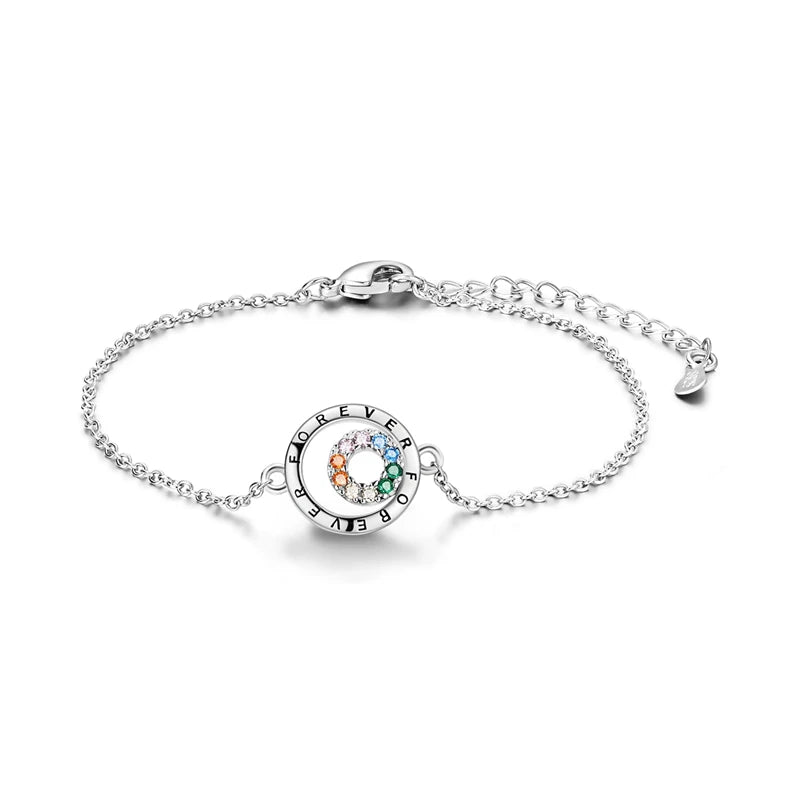 Trendy Bracelet For Women 925 Silver Sparkling Lucky Infinite Symbol Sakura Sunflower Butterfly Pendant Bracelet Wedding Jewelry