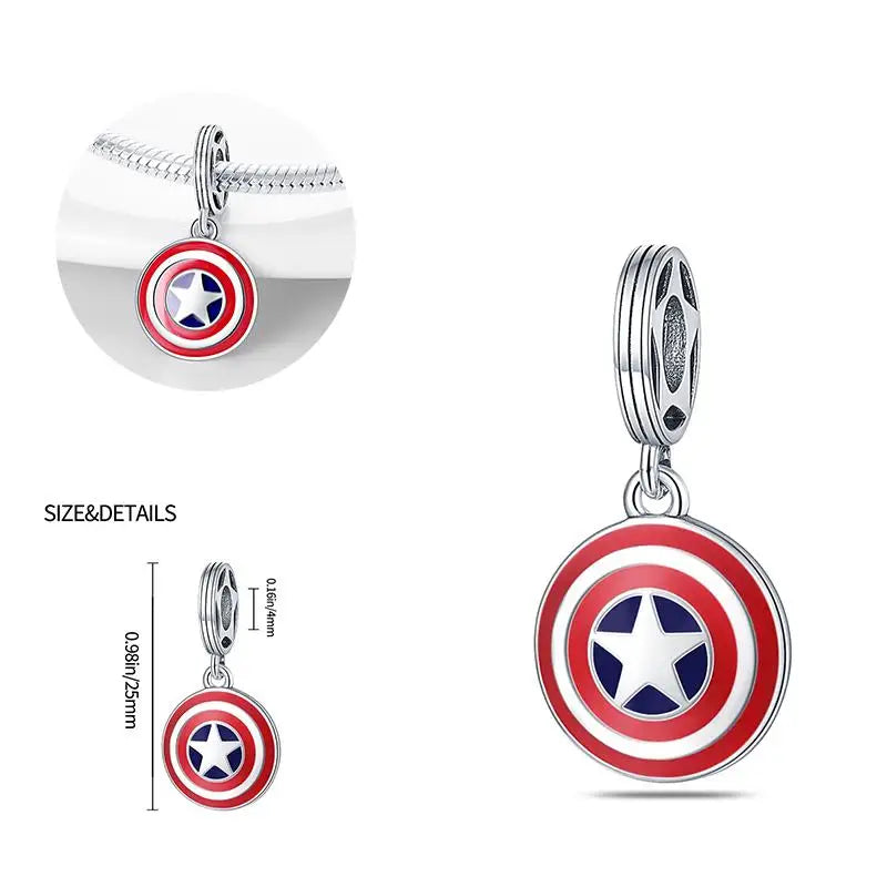 2025 new in Spider Man charm beads Hulk Iron Man 925 sterling silver charm Marvel bracelet charm DIY women's jewelry gift