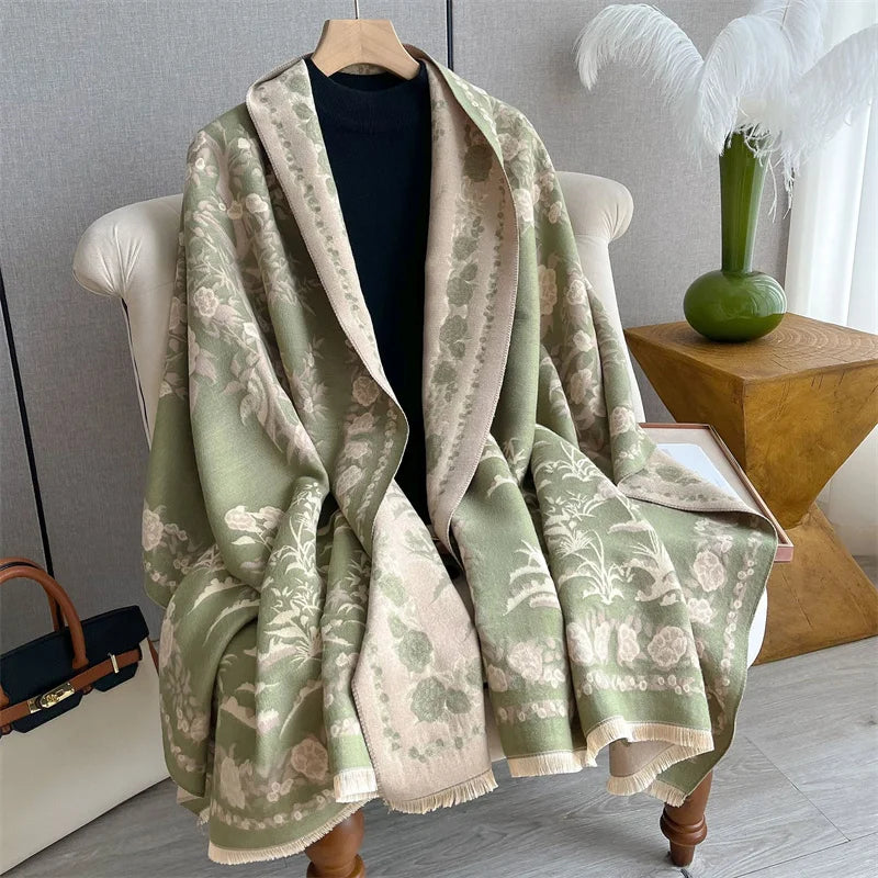 Cashmere Scarf for Women Thick Warm Winter Blanket Brand Female Luxury Quality Shawl Wrap Bufanda 2024 Poncho Echarpe Pashmina - Madeinsea©