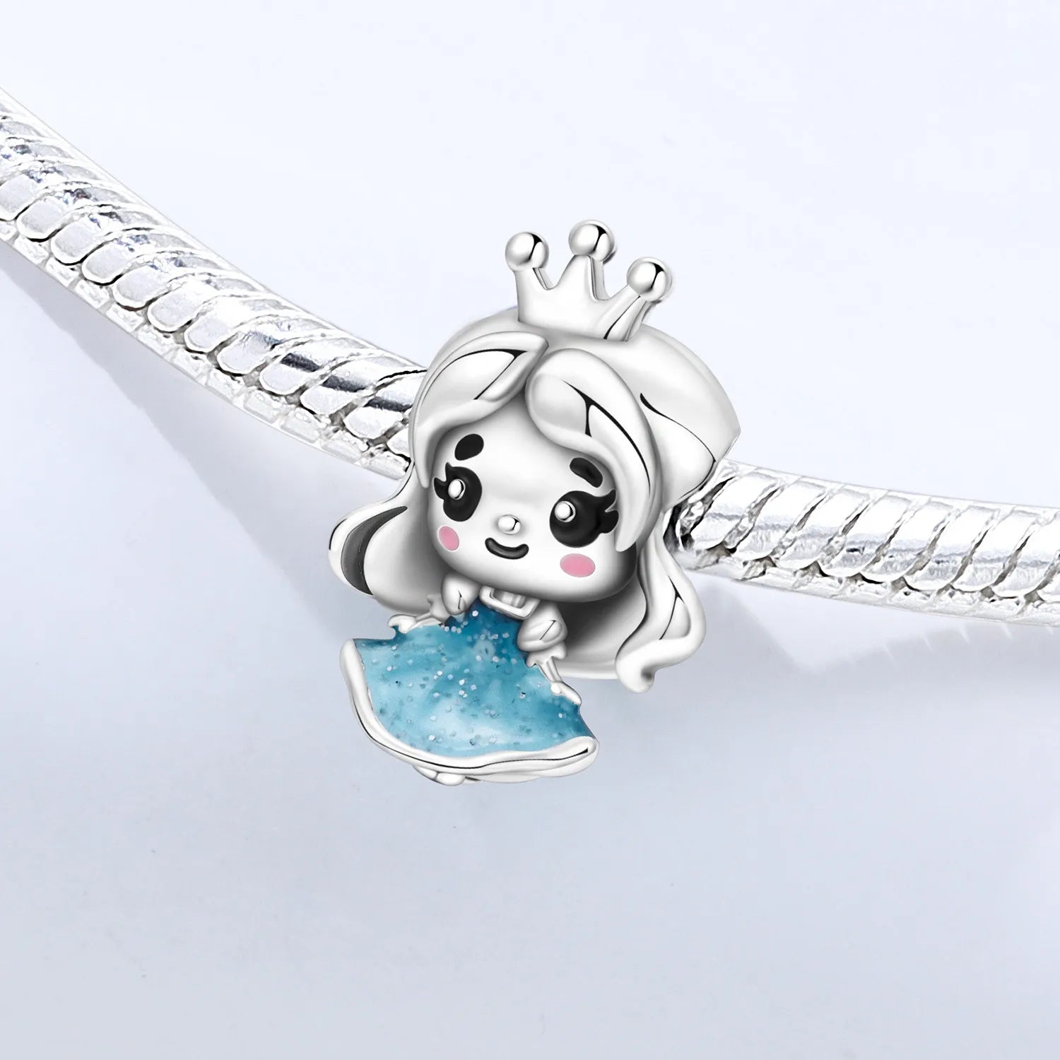 PANPOKI 925 Sterling Silver Princess Cartoon Character Beads Original Pendants Bracelet Charm Jewelry Party DIY Trendy Gifts
