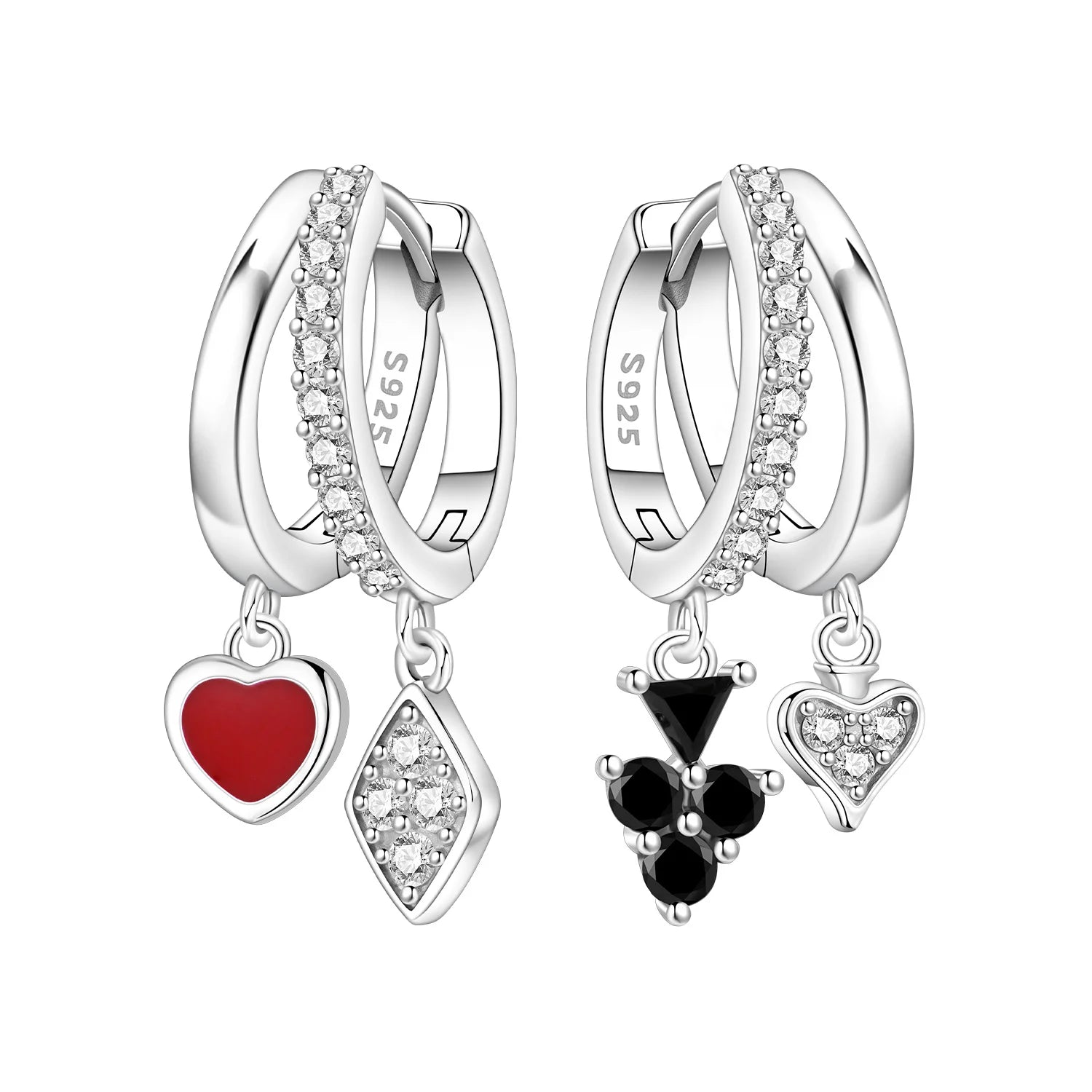 PANPOKI 925 Sterling Silver Asymmetric Design Earring Key Lock Earrings Drop Earrings For Women Party Gifts Trendy Jewelry