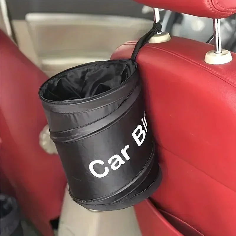 Foldable Car Trash Can Portable Hanging Up Trash Bag for Car Storage Box Auto Interior Accessories