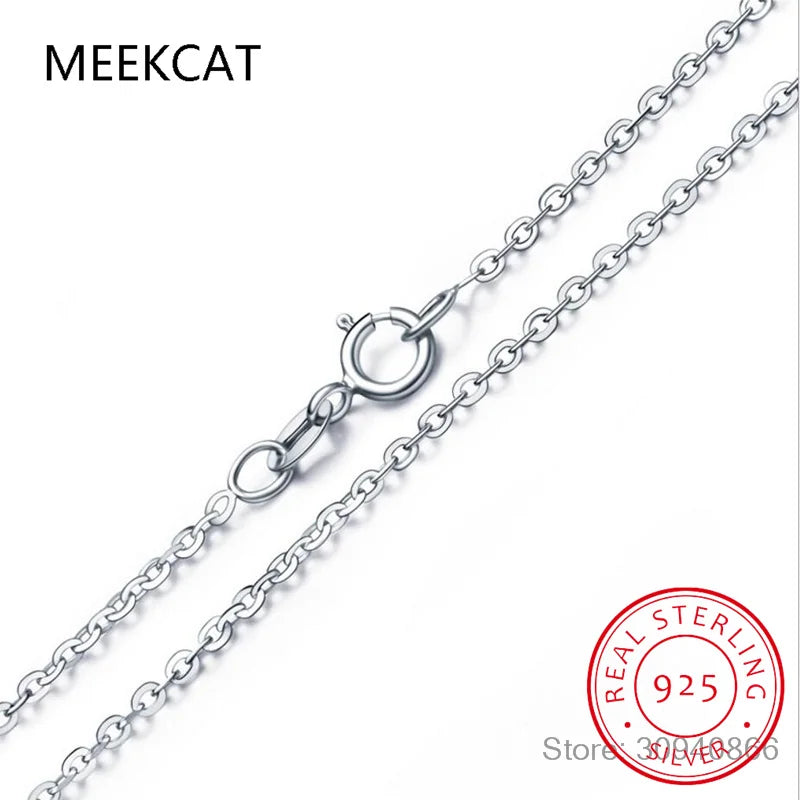 100% Moissanite Necklace 925 Sterling Silver 1CT Round Cut Diamond Solitaire Pendant Necklace for Women Men Promise Gift Jewelry