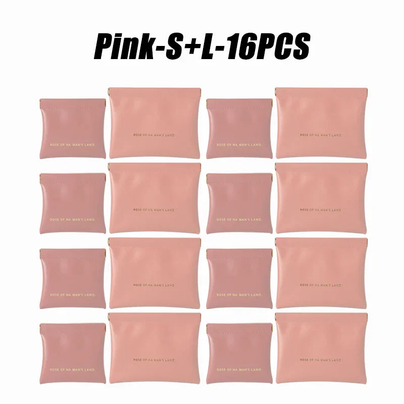 Small Makeup Bag Data Mini Portable Cable  Digital Storage Bag Automatically Closes Wired Earphones Carrying Bag Power Charger