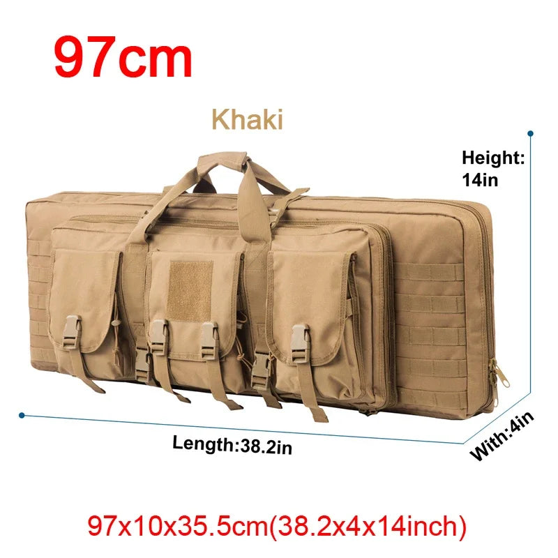 81 97 106 122cm Tactical Gun Bag Double Rifle Case  Molle Rifle Bag Sniper Airsoft Gun Case Backpack Hunting Gun Holster