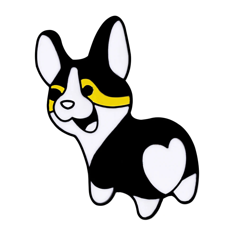 Pet Dog Lover Collection Brooch Cute Corgi German Shepherd Golden Retriever Dog Enamel Pins Women Men Lapel Pin Badges Jewelry