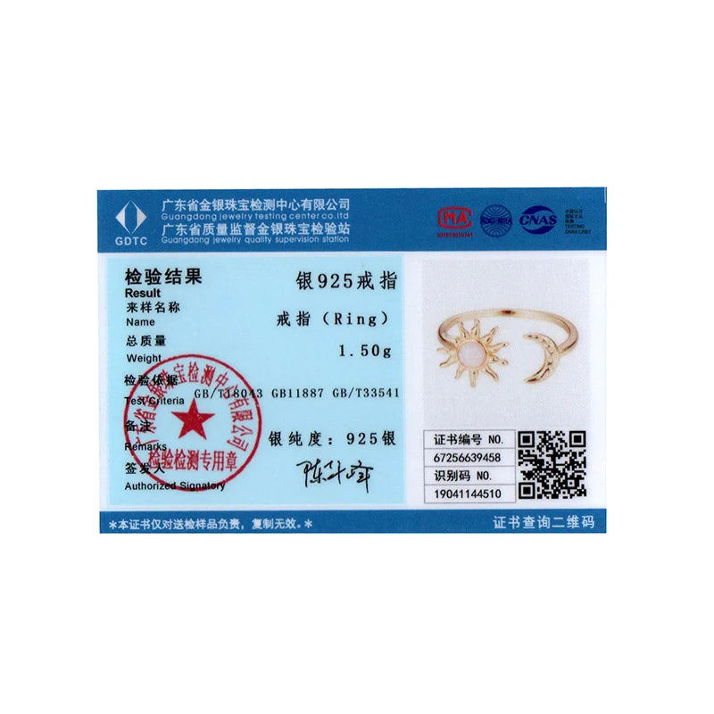 BISAER 925 Sterling Silver Flying Dragon Open Ring Blue Enamel Band Plated White Gold for Women Party Original Fine Jewelry