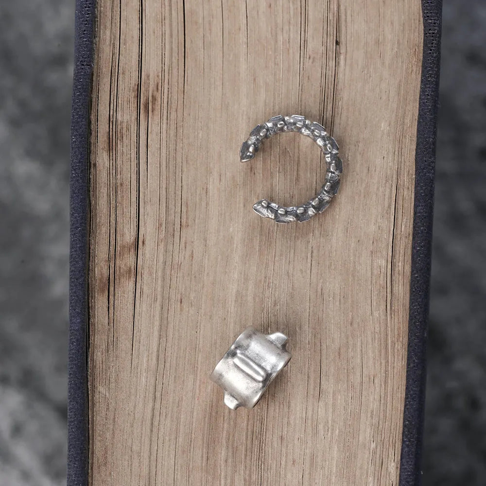 MKENDN Ohrclips aus 925er Sterlingsilber in Form eines Schafsrückens – Ohrclips für Damen und Herren, ohne Piercing, künstliche Knorpelohrringe