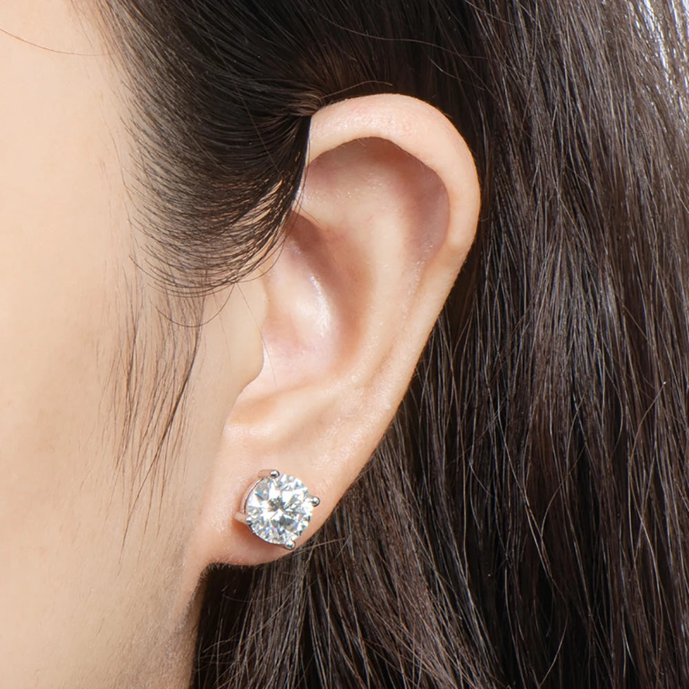 Serenity 0.1-3ct Moissanite Earrings Women Men Gift S925 Sterling Silver Sparkling Lab Diamond Stud Earrings Plated 18K Jewelry - Madeinsea©