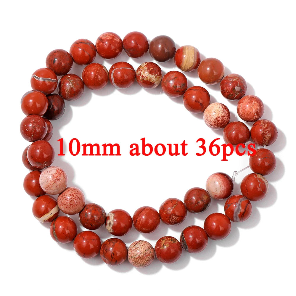 100% Natural Red Jasper Stone Bead Oval Cube Round Irregular Shape Chips Beads Fit Jewelry Making DIY Bracelet Necklace Earrings