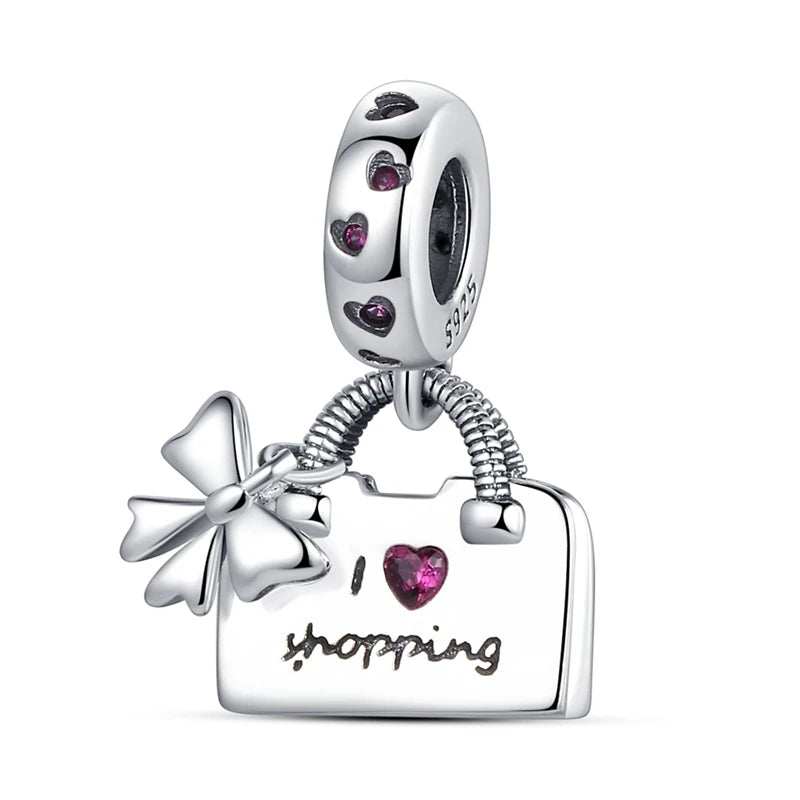 New 925 Sterling Silver Charms Bead Red Cherry Strawberry Love Heart Charm Fit Original Bracelet Pendant DIY Jewelry For Women - Madeinsea©