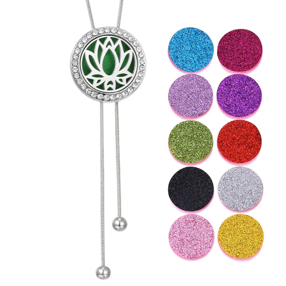 New Long Tassel Aromatherapy Necklace Perfume Essential Oil Diffuser Pendant Necklace Scent Aroma Jewelry Women Tassel Necklaces