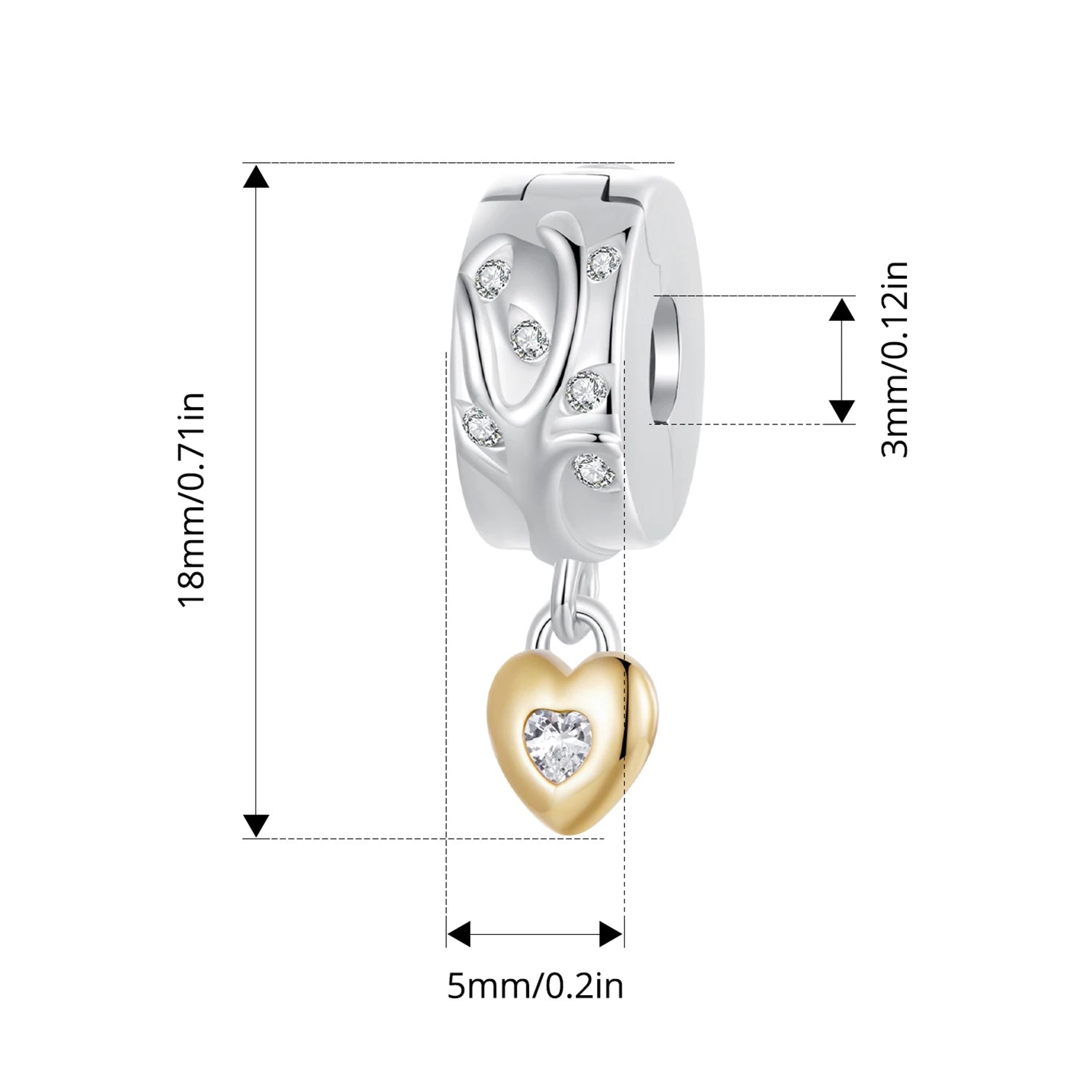 BISAER 925 Sterling Silver Eternal Love Family Charm Bead Lock Key Heat Mom Pendant For Women DIY Bracelets Fine Jewelry Gift