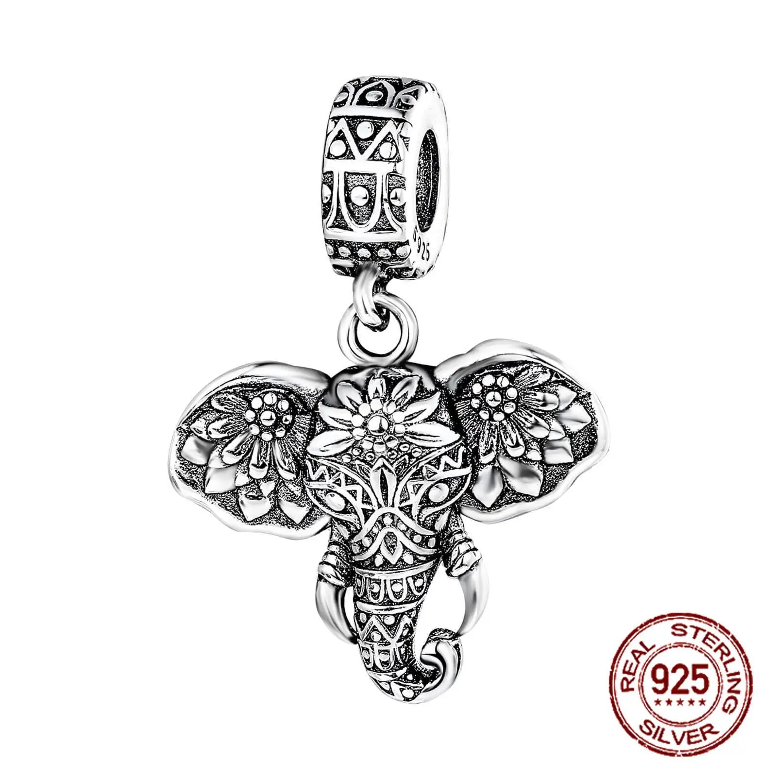 Silver elephant lion rhinoceros dinosaur Animal Charms Beads Fit Original Pandora Bracelets Fine DIY Christmas Jewelry Gifts - Madeinsea©