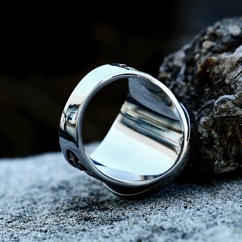 BEIER 2022 Trendy Viking Stainless Steel Wolf Head Ring For Men Odin Norse Viking Celtic Animal Jewelry Wholesale Gift