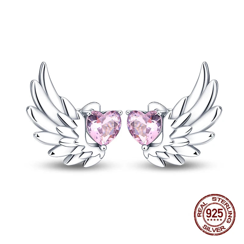 Earrings 925 Silver Shining Heart Shaped Zircon Butterfly Hoop Earrings For Women Engagement Birthday Proluxe Fine Jewelry Gift