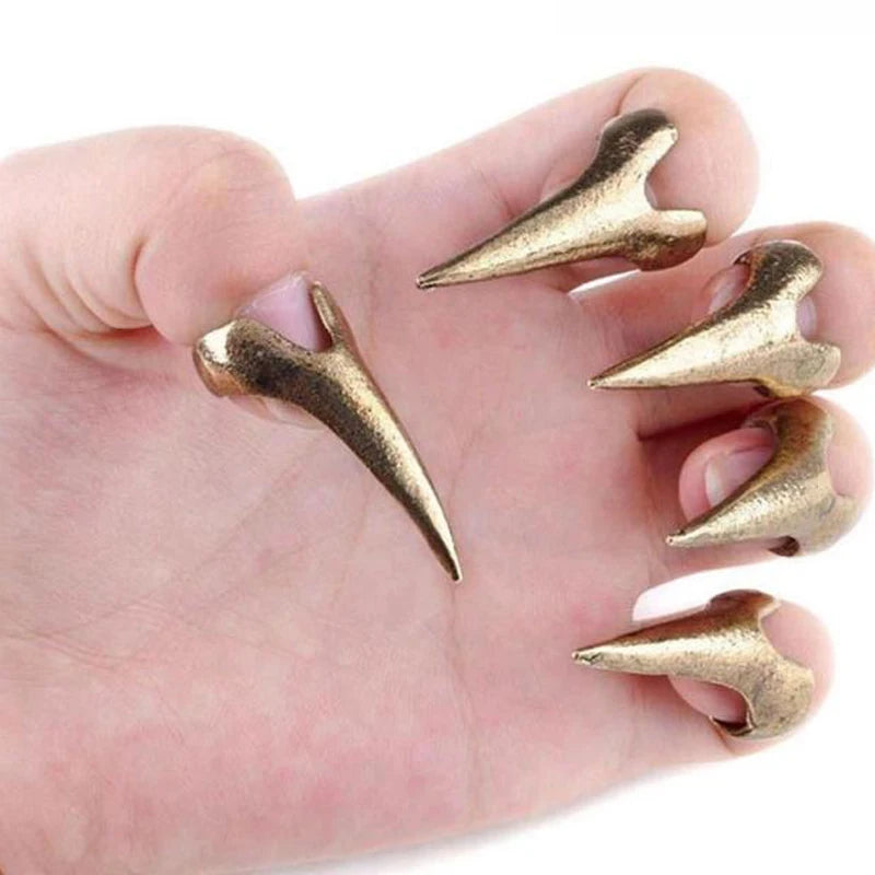Lot de 5 bagues à ongles style gothique rétro punk cool rock, vente en gros, bijoux de fête, cosplay, cadeau d'halloween