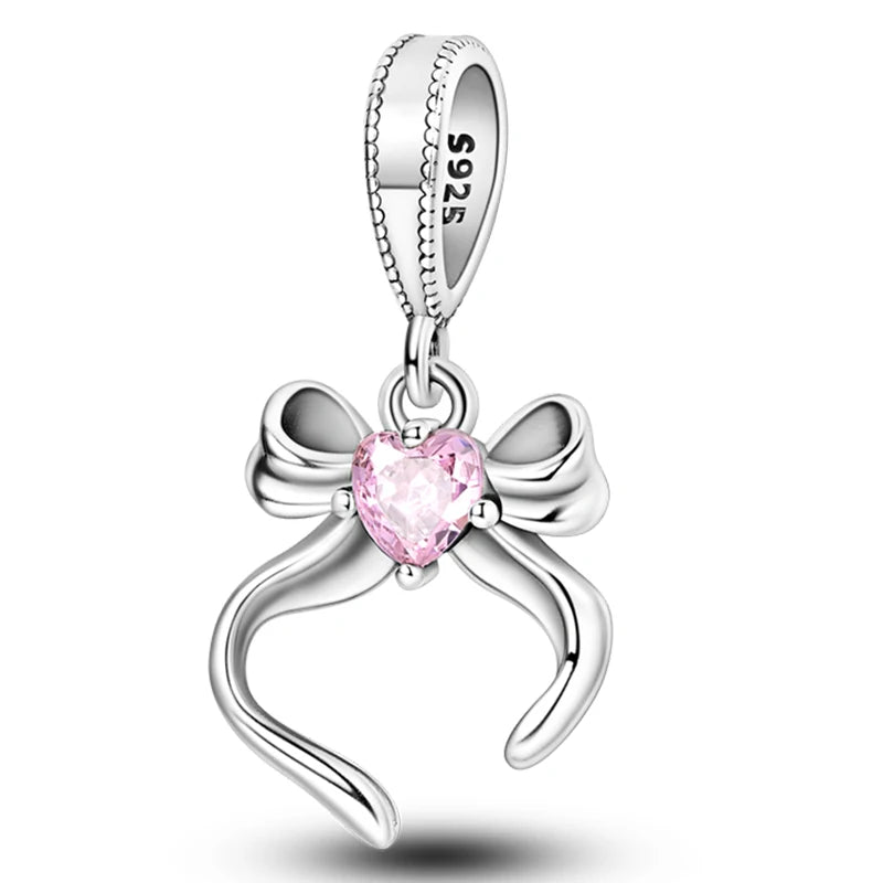 Hot Sale Charms Beads 925 Sterling Silver Pink Perfume Bottle Letter Luminous Firefly Tarot Card Beads Fit DIY Bracelets Jewelry - Madeinsea©