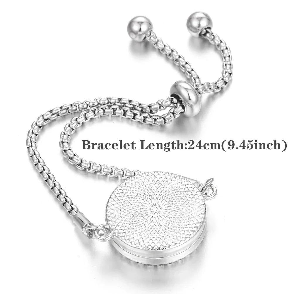 2024 New Kaleidoscope Aromatherapy Bracelet Perfume Essential Oil Diffuser Locket Bracelet Charms Women Aroma Diffuser Jewelry