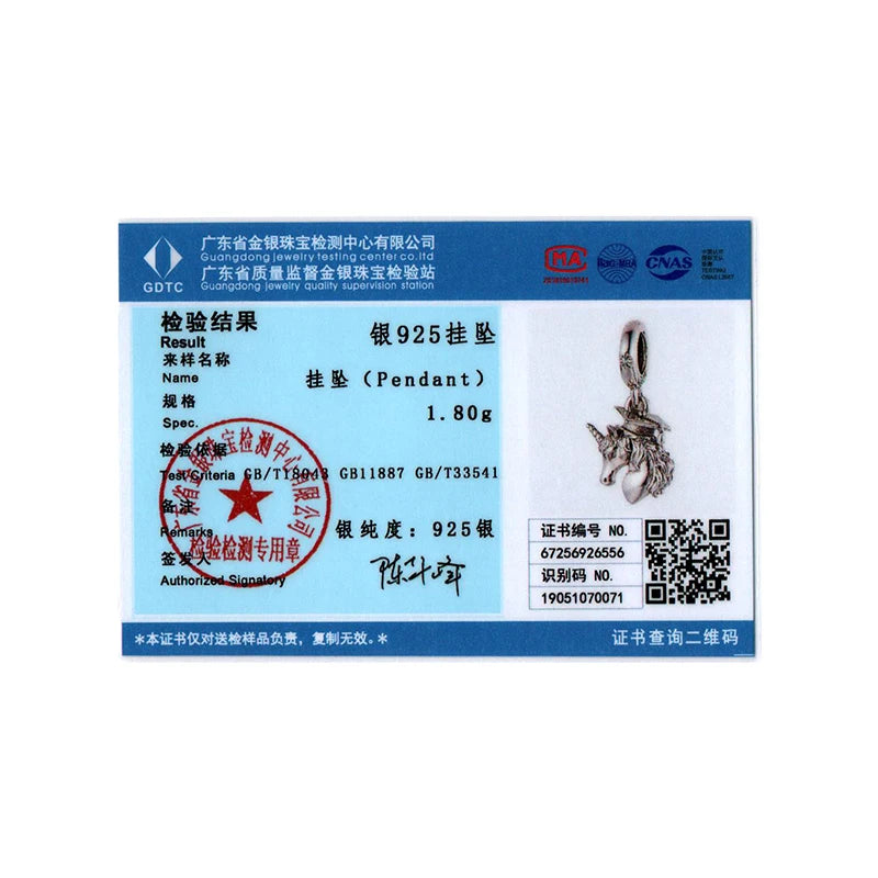 WOSTU 925 Sterling Silver Graduation Charm Unicorn Wise Owl Pendant Bachelor's cap Beads Original for Girl Boy Fine Jewelry DIY