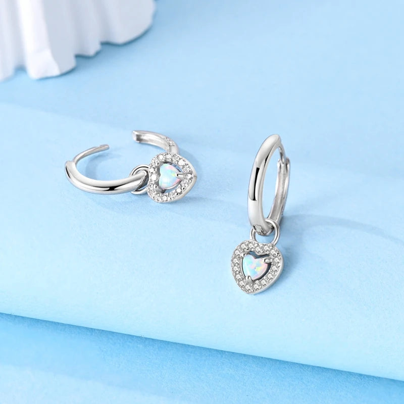 New Earring For Women Girls 100% 925 Sterling Silver Sparkling Zircon Stars Moon Feather Double Hoop Earrings Luxury Jewelry