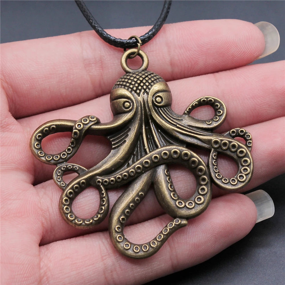 Animal Black Leather Necklace Elephant Wolf Dragon Horse Gecko Lizard Pendant Necklace For Women Men Boy Girls