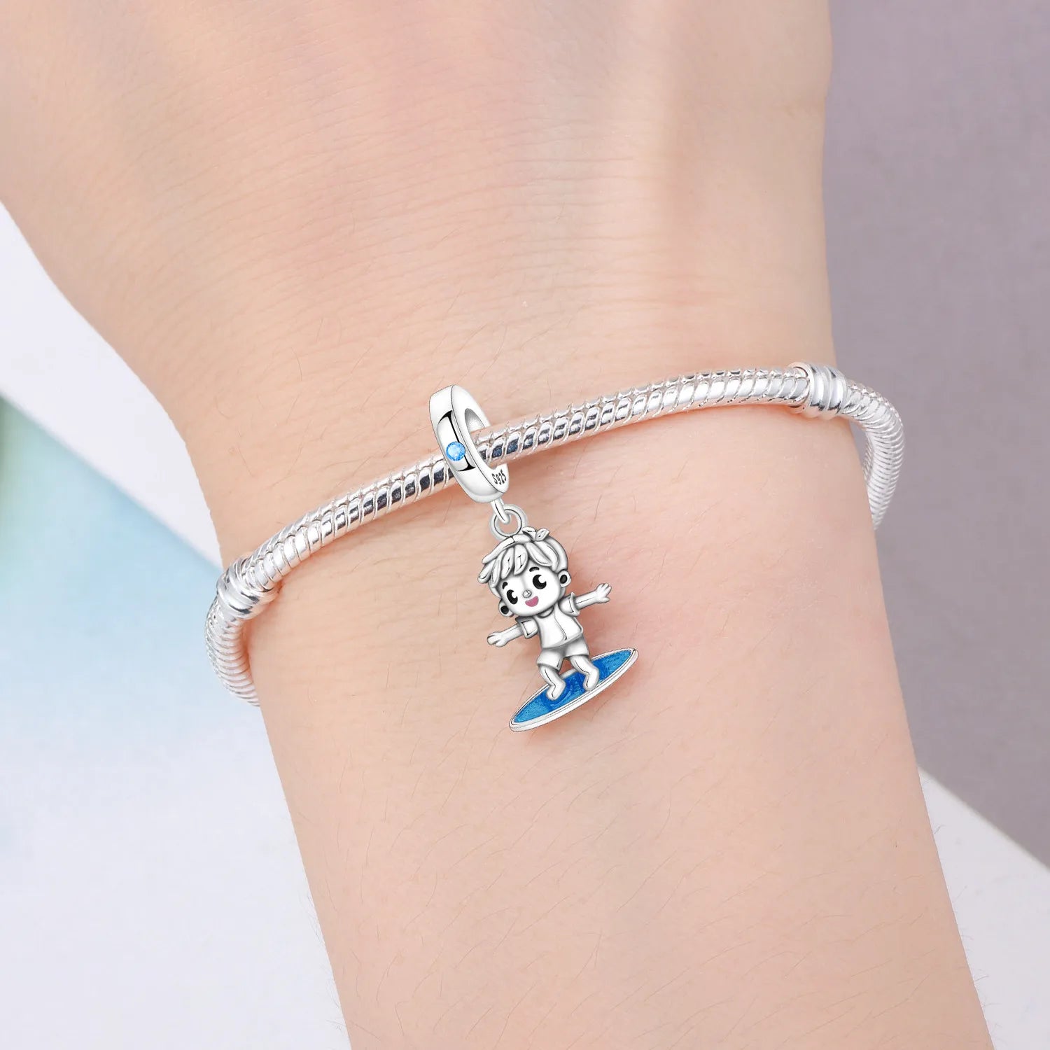PANPOKI 925 Sterling Silver Cartoon Character Boy Beads Original Pendants Bracelet Charm Jewelry Party DIY Trendy Gifts