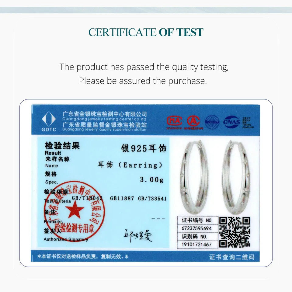 BAMOER Creolen aus echtem 925er Sterlingsilber mit Sternenmotiv, Pavé-Fassung, CZ-Stern, für Damen, für den täglichen Gebrauch, edler Schmuck