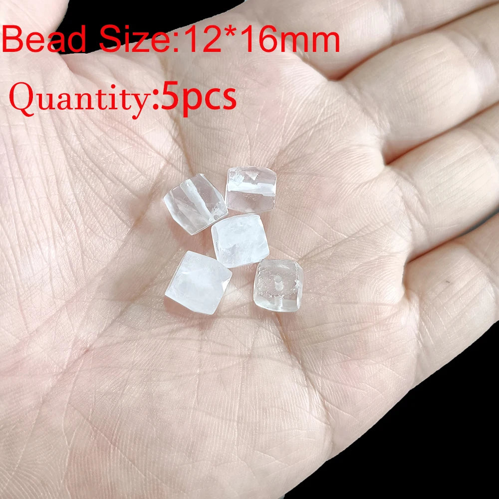 Wholesale Natural Stone Clear Quartz Crystals Beads Faceted Smooth Irregular Loose Bead For Jewelry Making Charm Accessories DIY