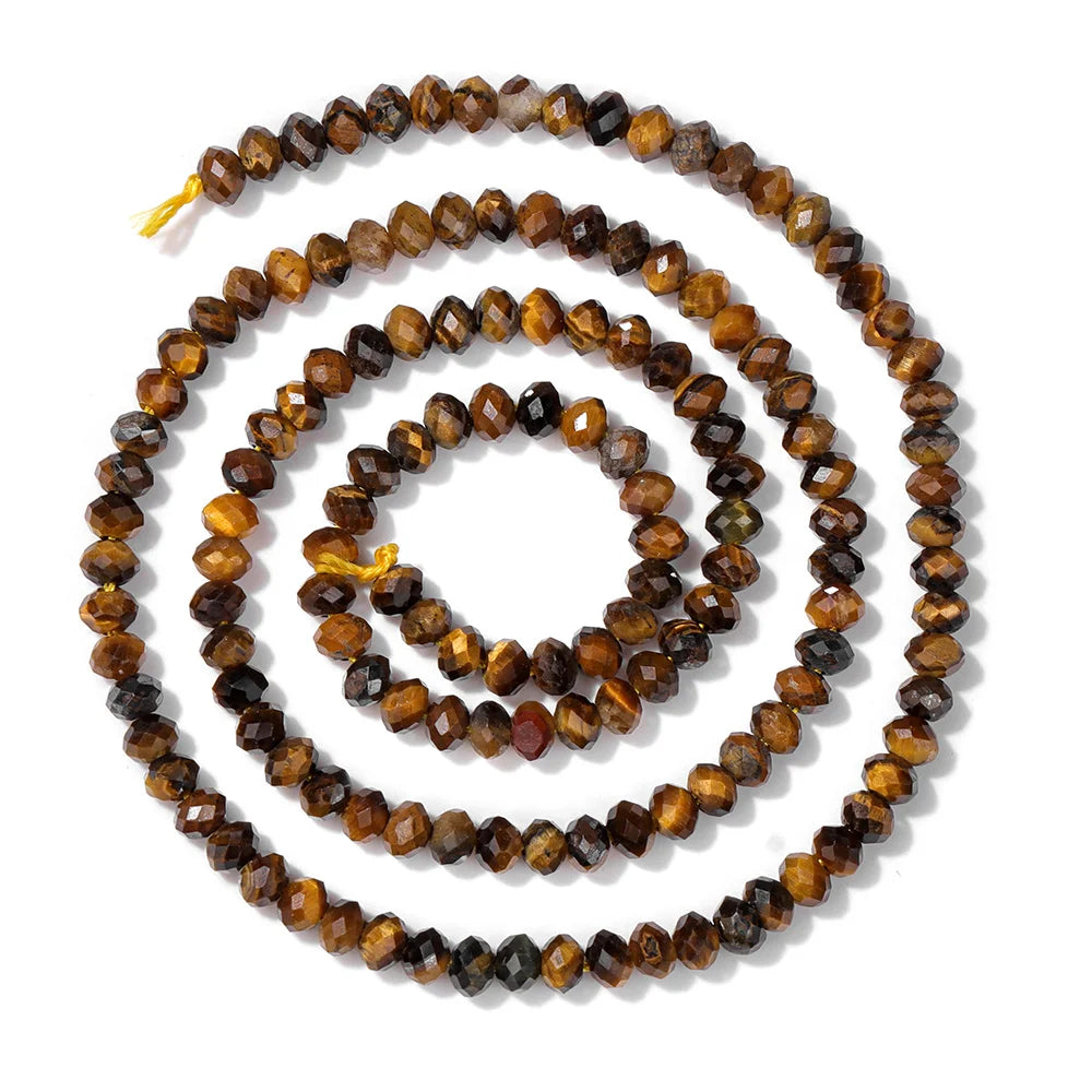 High Quality Yellow Tiger Eye Stone Beads Natural Round Heart Rondelle Cube Irregular Loose Spacer Bead For Jewelry Making DIY