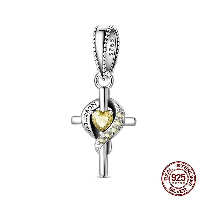 New 925 Sterling Silver Charms Beads Pendant From January To December Month Beads Fit Original Bracelet Charms Women Jewelry